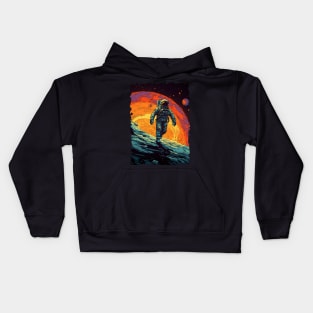 Cosmic Explorer - Colorful Pop Art Astronaut Kids Hoodie